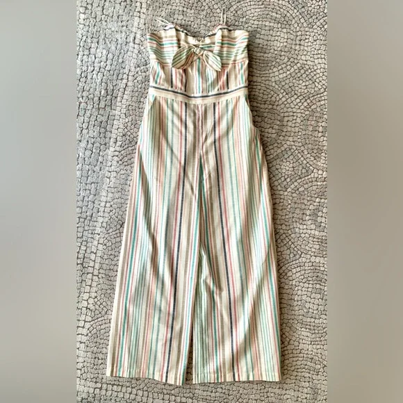 Parker Bohemia Striped Strapless Jumpsuit - Picture 3 of 6